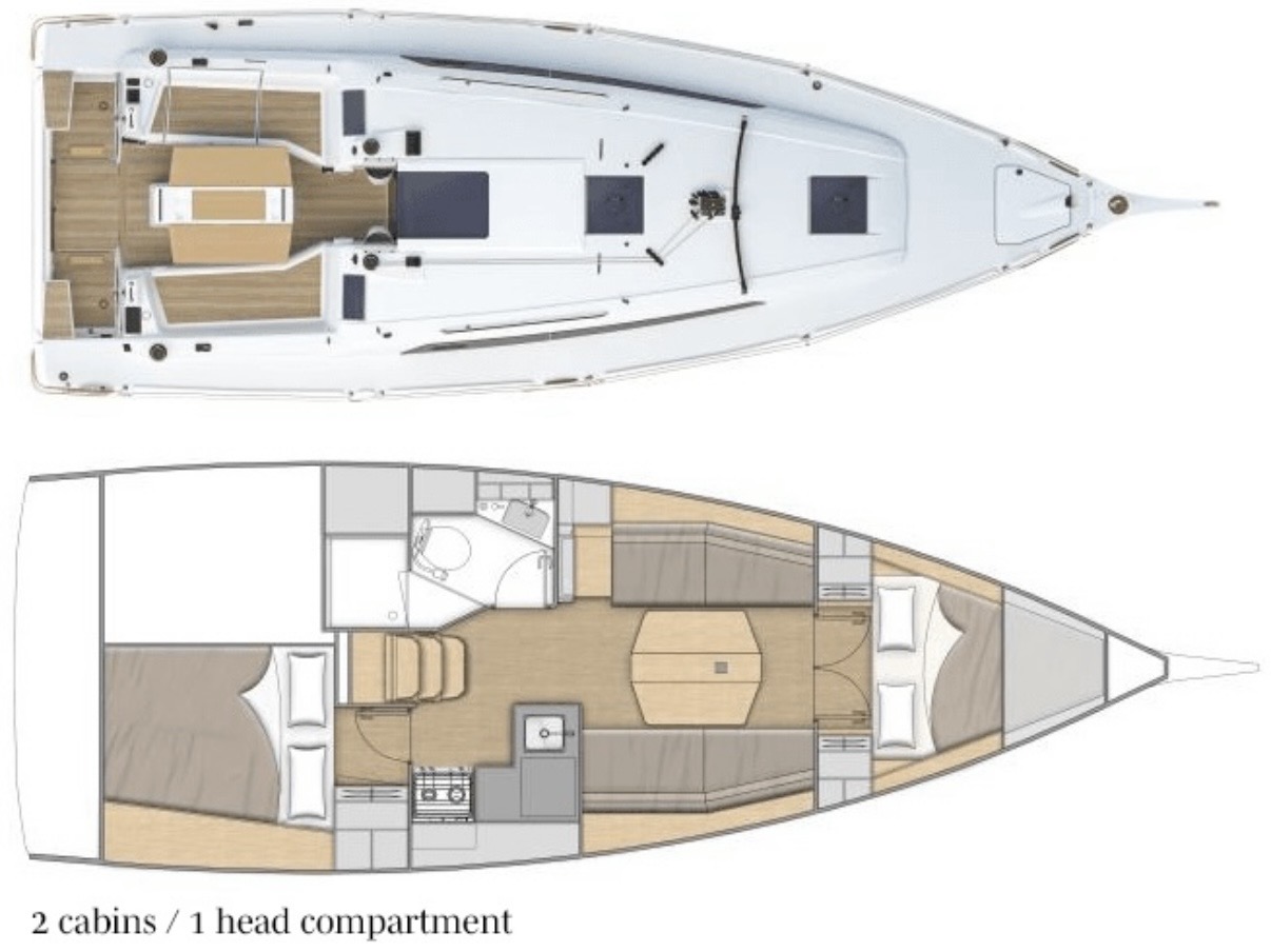 Beneteau Oceanis 34.1 layout